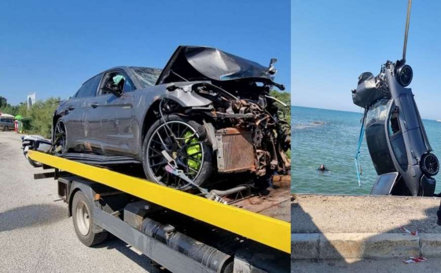 Pijani vozač Porscheom probio zaštitnu ogradu i sletio u more
