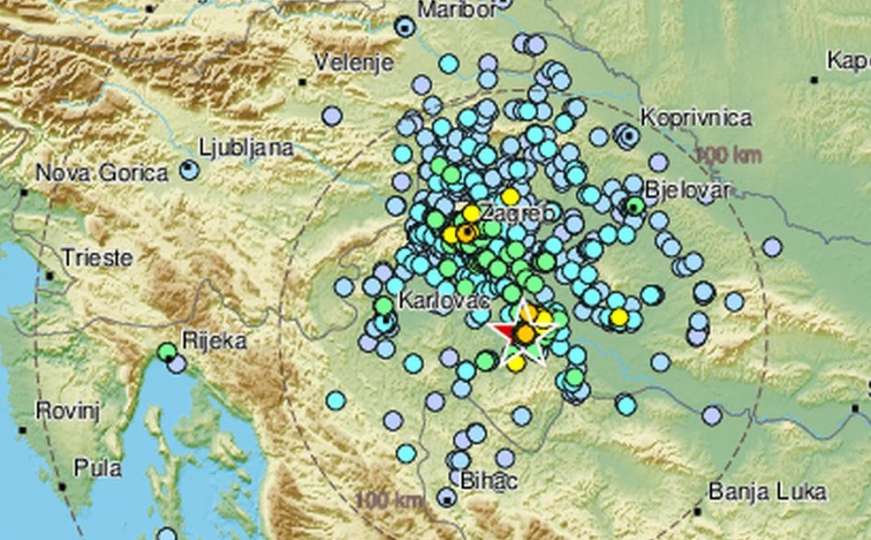 Dva zemljotresa noćas pogodila Hrvatsku 