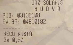 Račun s crnogorske plaže postao hit na mrežama: Koliko košta „neću ništa“?