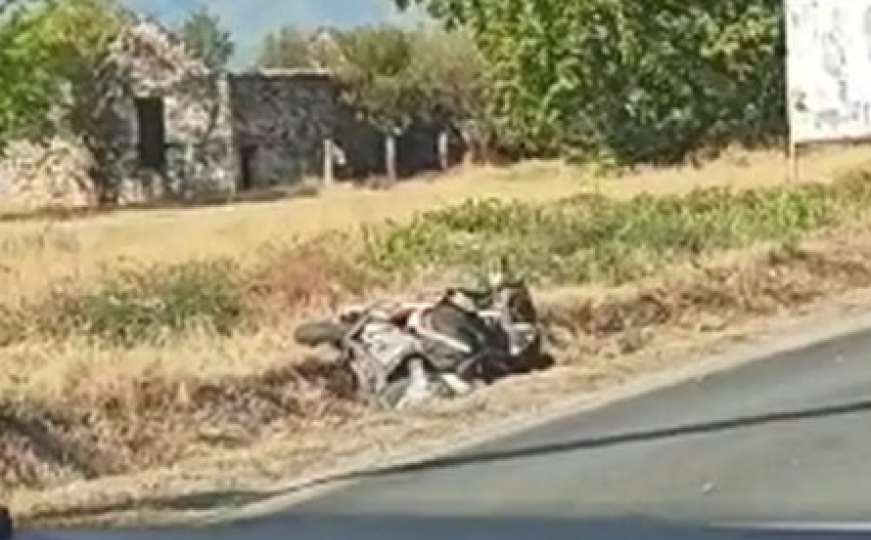 Težak udes na ulazu u Mostar: Motociklista prebačen u bolnicu