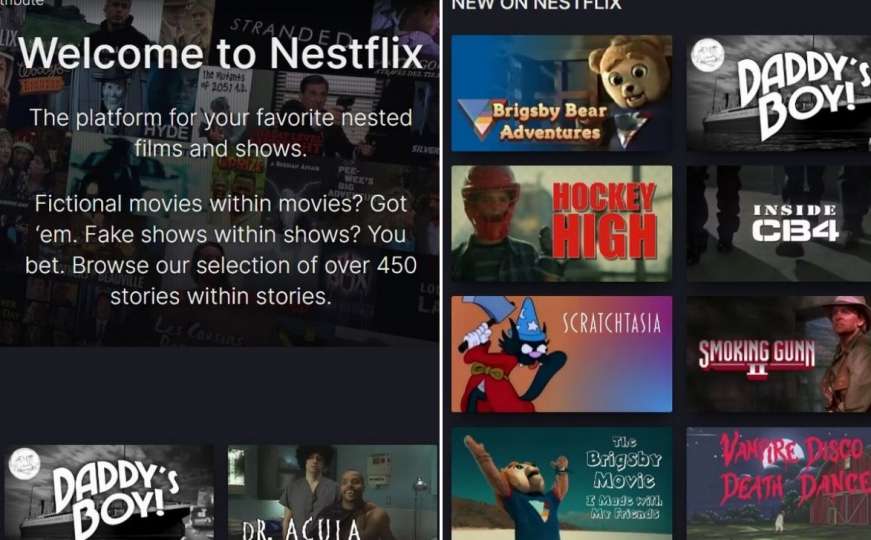 Upoznajte Nestflix, Netflix za lažne filmove i emisije