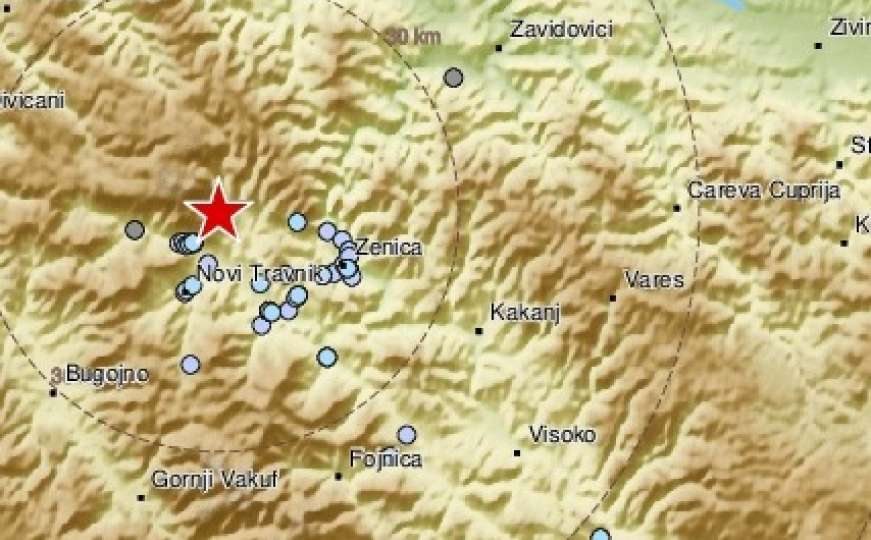 Novi zemljotres zabilježen u BiH