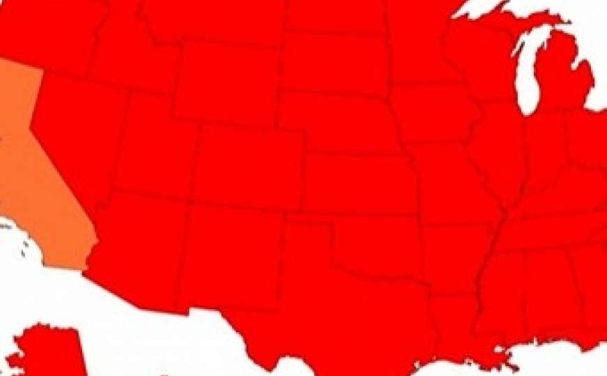 Samo jedna američka država nije u crvenoj COVID zoni 