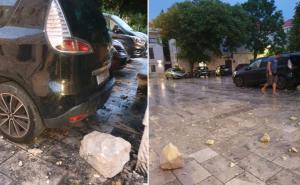 Nevrijeme u Hrvatskoj: Veliko kamenje padalo po autima i krovovima