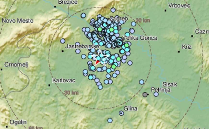 Novi zemljotres zabilježen kod Zagreba 