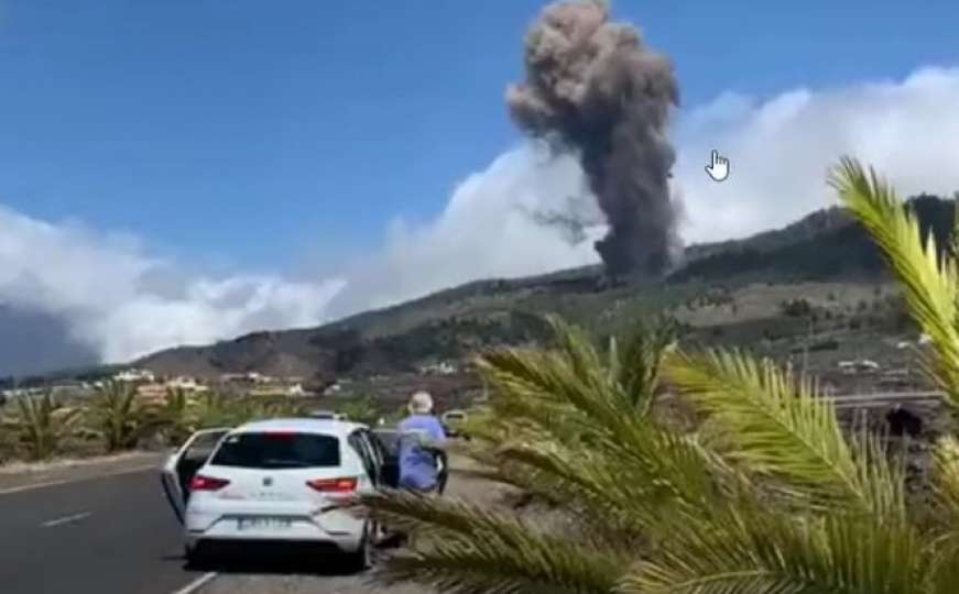 Eruptirao vulkan na španskom otoku, diže se veliki oblak dima
