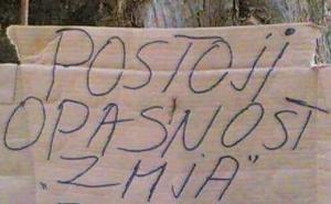 Neobično upozorenje o zmijama: Pravopisna greška autora nasmijala je mnoge...