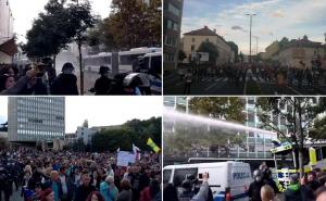 Haos na ulicama Ljubljane: Policija koristila vodeni top i suzavac