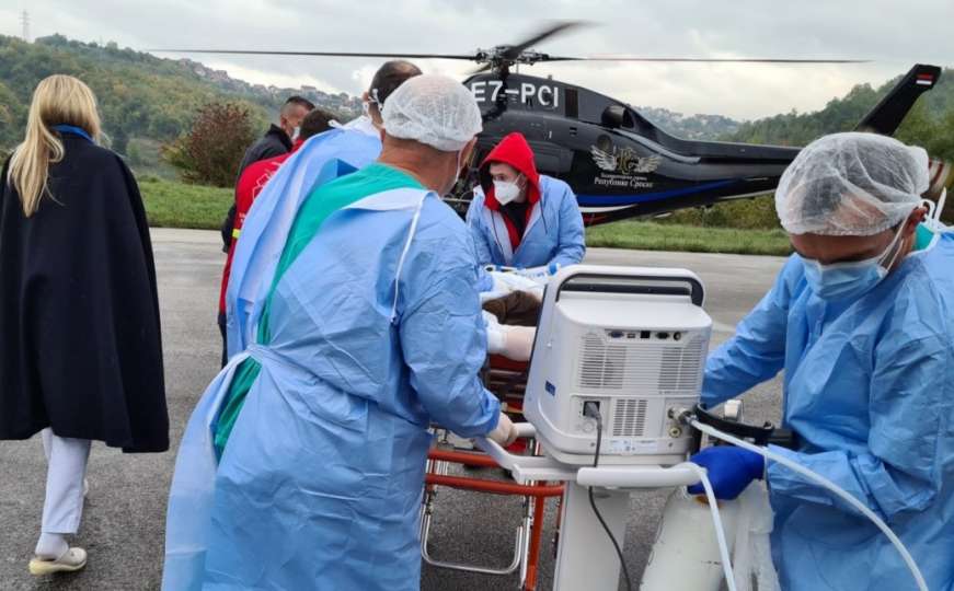 Trudnica iz Opće bolnice hitnim helikopterskim transportom izmještena u Zagreb