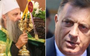 Dodik u prisustvu patrijarha Porfirija: Ajd ne s**i