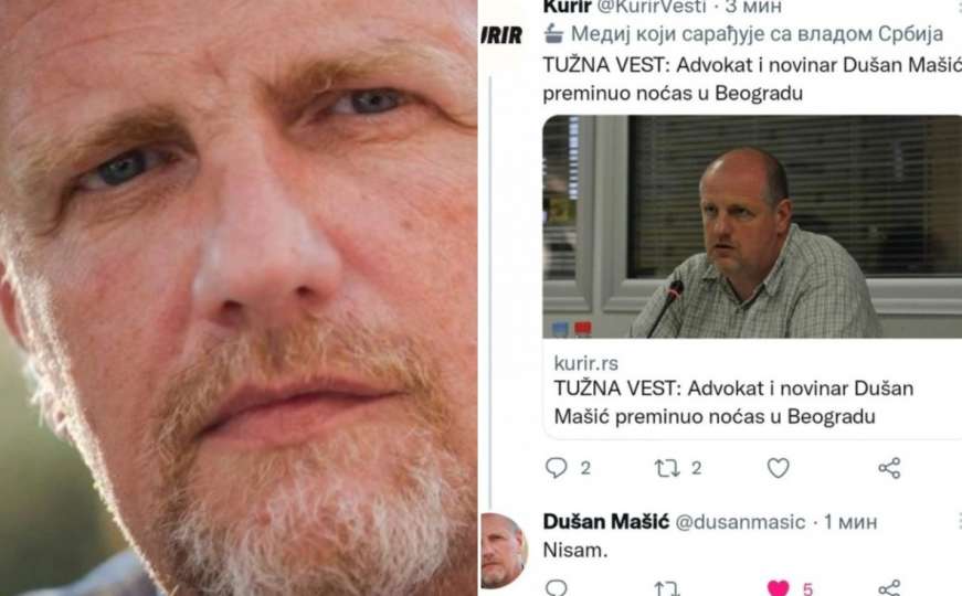 Mediji u Srbiji pokopali novinara, javio se na Twitteru: "Niste normalni, živ sam"