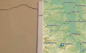 Prvi snimak potresa u Kragujevcu: Zemljotres napravio ogromnu pukotinu na zidu