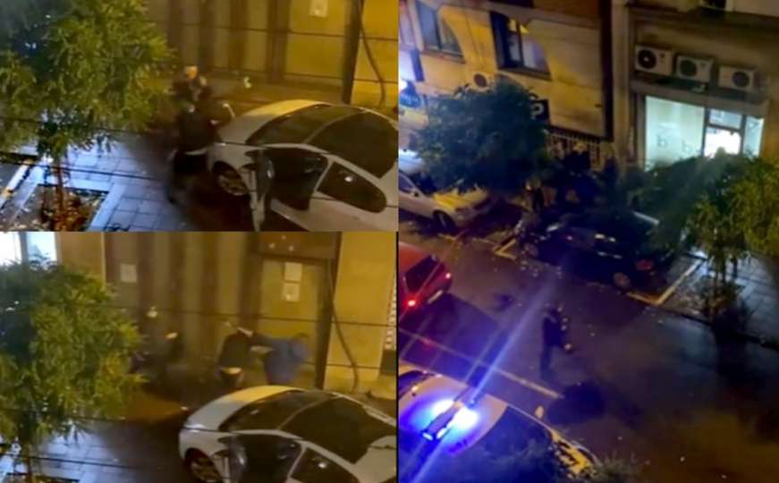 Tuča u Beogradu: Dok jedni lome auto, djevojke koje snimaju se smiju