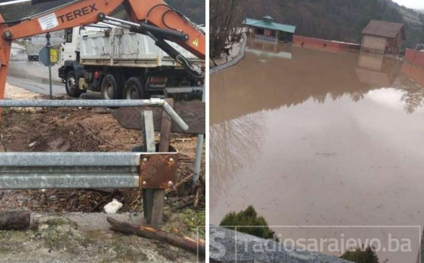 Situacija u Trnovu nije dobra: Poplavljene brojne ulice, bageri na terenu 
