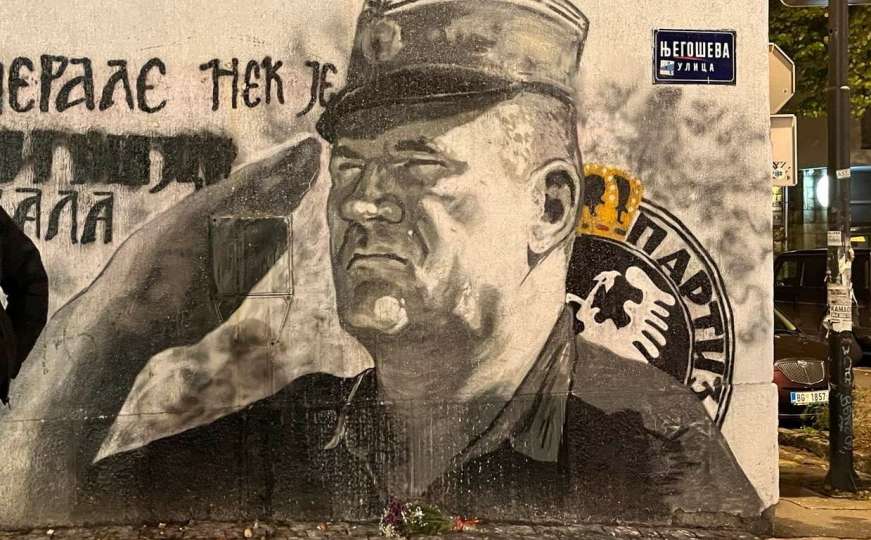 Ministar Vulin kod murala Ratku Mladiću