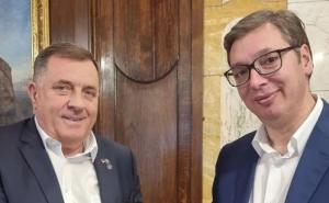 Vučić se ponovo sastao sa Dodikom: "Računali smo, jedna čašica ..."