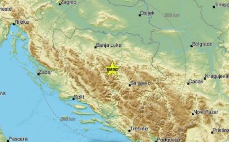 Potres u Bosni i Hercegovini: Osjetio se i u Sarajevu