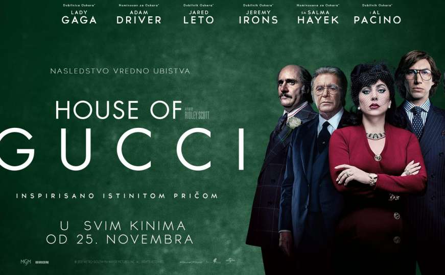 House of Gucci s Lady Gagom u kinima od 25. novembra 