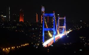 Most "Fatih Sultan Mehmet" u Istanbulu u bojama zastave BiH