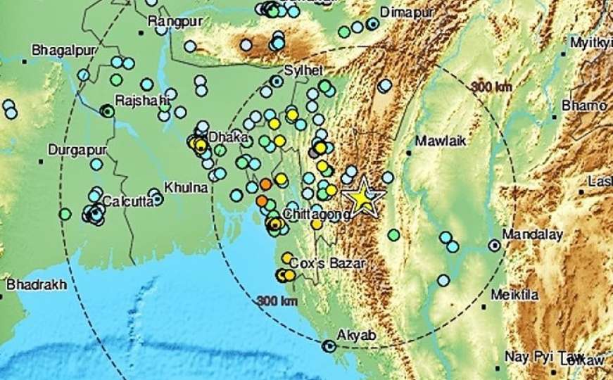 Snažan zemljotres magnitude 6.1 pogodio granično područje Indije i Mjanmara
