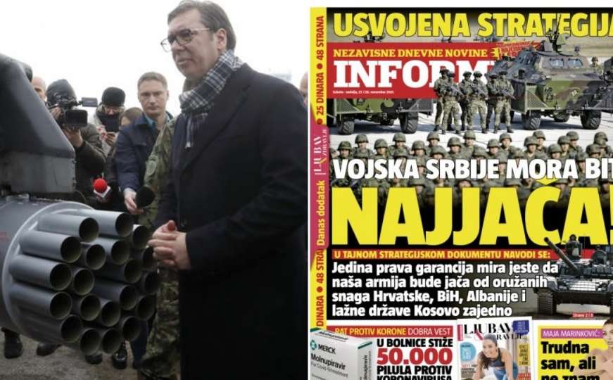 Mediji: Usvojen tajni plan Vojske Srbije, zemlje regije "potencijalni neprijatelji"