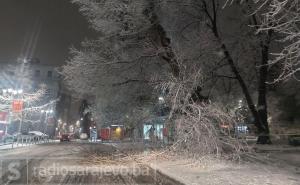 Vozači i pješaci, oprez: Snijeg srušio grane na sarajevske ceste