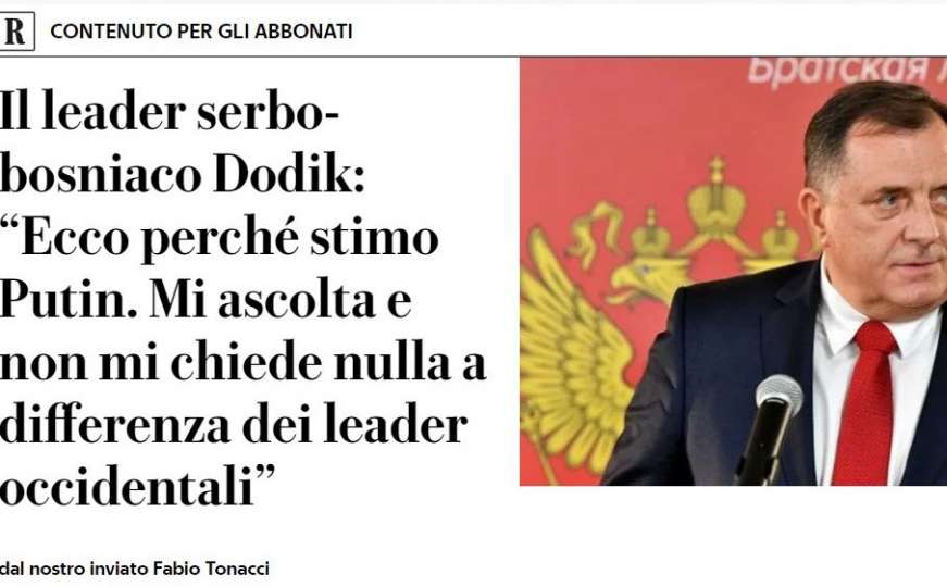 Milorad Dodik: Christian Schmidt laže
