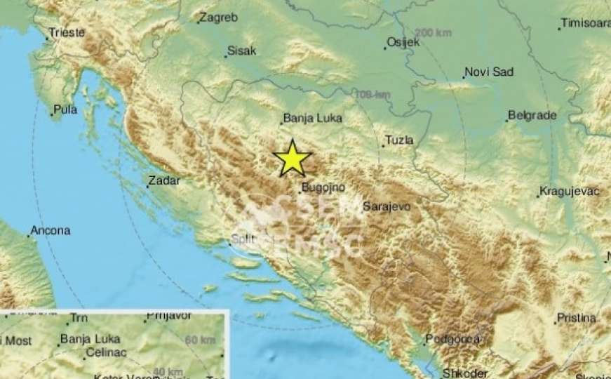 Jutarnji zemljotres u BiH: Evo gdje se treslo tlo
