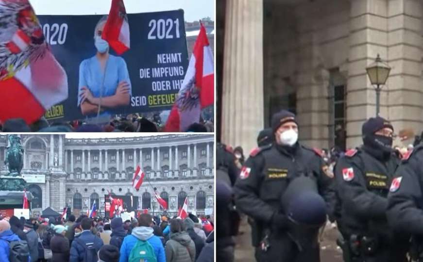 Haos u Beču, više od 40.000 građana na ulicama zbog COVID mjera: "Sramota za zemlju"