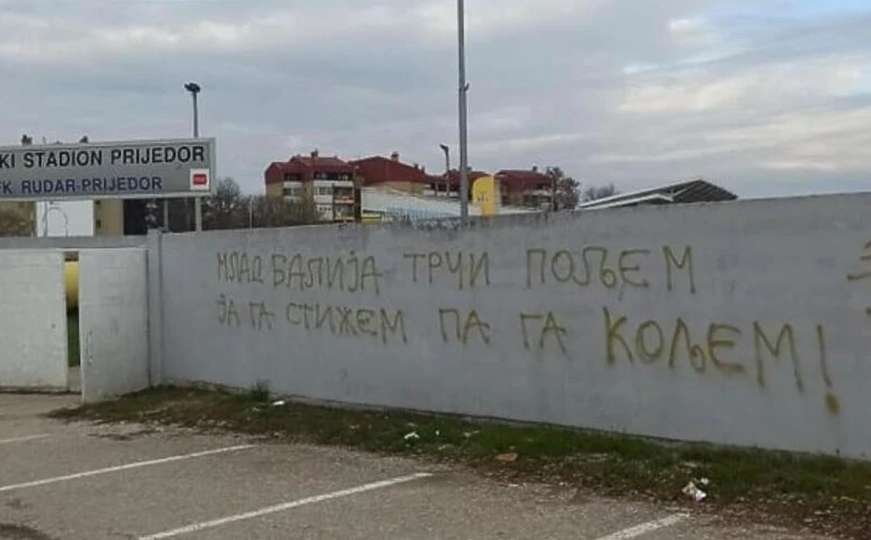 Na stadionu u BiH osvanula morbidna poruka