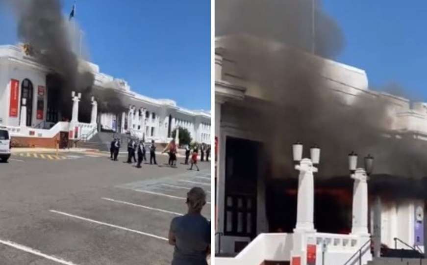 Zapaljena zgrada bivšeg parlamenta u Australiji, pogledajte kako je to izgledalo