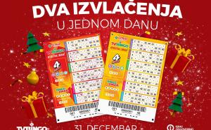 U petak 31. decembra, Lutrija BiH priređuje dva izvlačenja brojeva igre TV Bingo