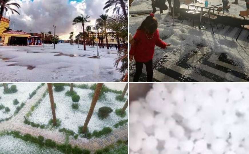 Pao snijeg u Egiptu, zatvorene i škole: Društvenim mrežama se dijele snimci
