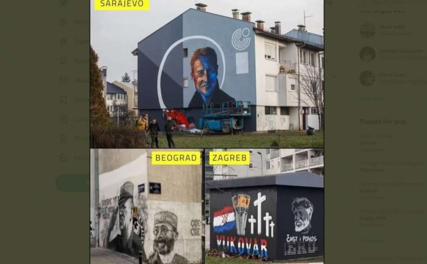Sarajevo, Beograd i Zagreb: Murali koji mnogo govore