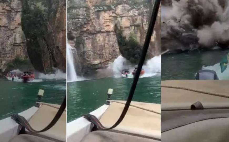 Šokantne snimke smrtonosnog odrona: Kamena gromada poklopila turiste u čamcima