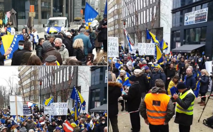 Počeli protesti bh. građana u Briselu: BiH je multikulturalna država