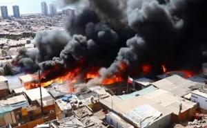 Veliki požar u siromašnoj četvrti u Čileu: Izgorjelo najmanje 100 kuća