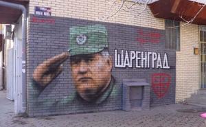 Išaran mural zločincu Mladiću u Novom Sadu, napisana i jedna rečenica