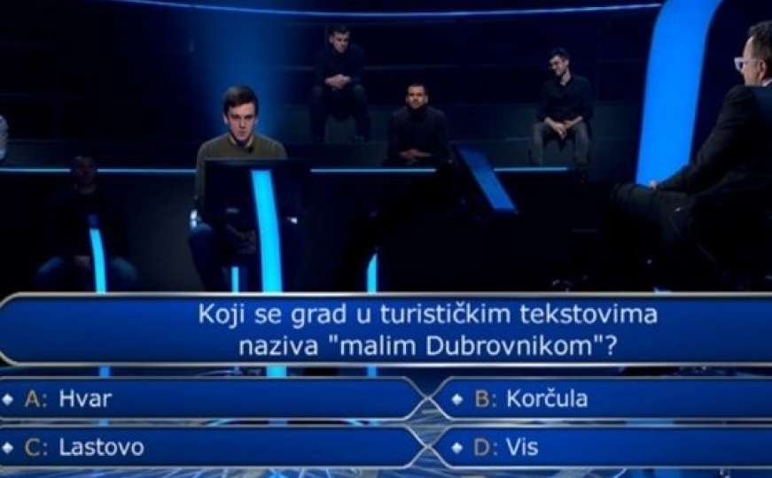 Student u Milijunašu pogrešno odgovorio na pitanje o hrvatskom gradu: Znate li vi?