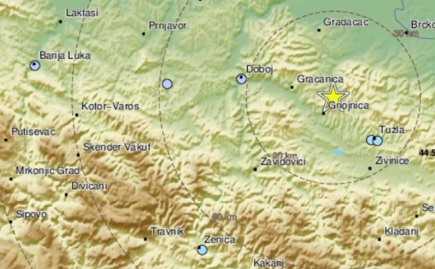 Zemljotres u Bosni i Hercegovini: Osjetio se u Sarajevu, Tuzli... 