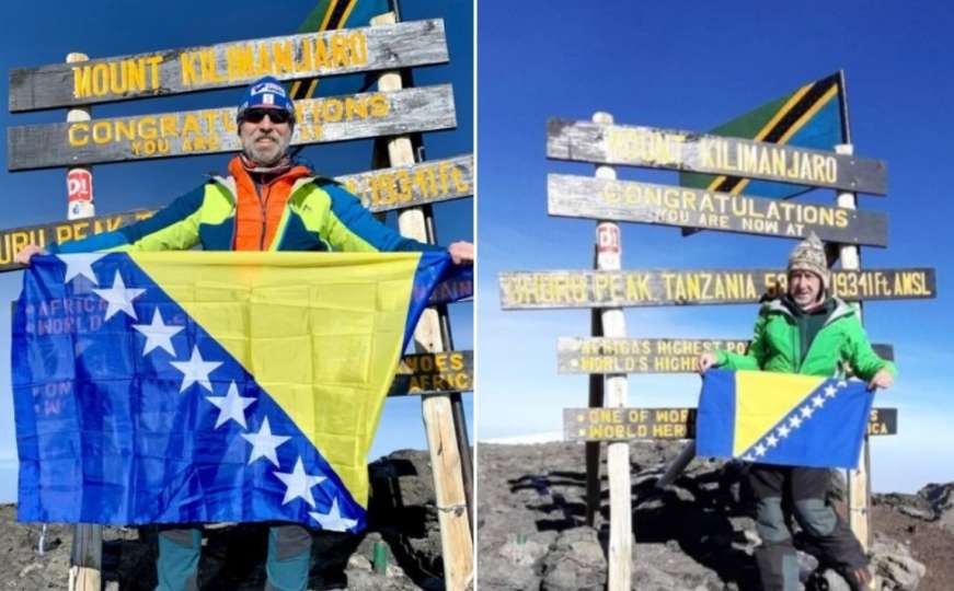 Tomislav Cvitanušić i Zenaid Ivković osvojili Kilimandžaro - bh. zastava na vrhu