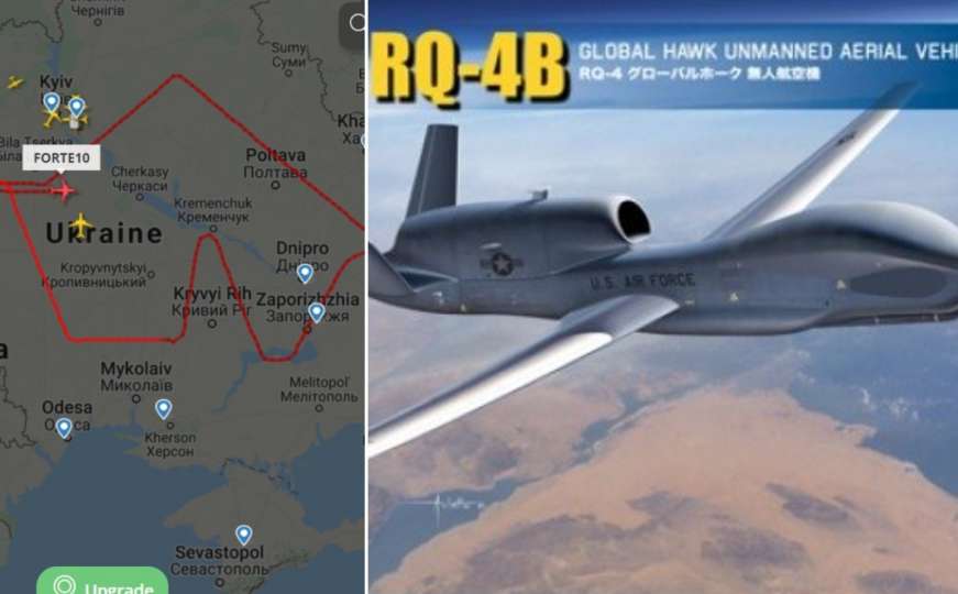 Pratite uživo na Flight Radaru kako RQ-4 Global Hawk leti iznad Ukrajine