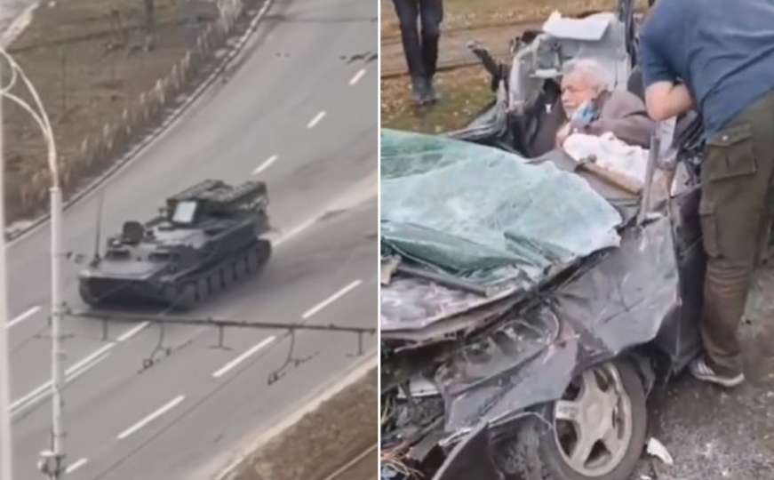Kijev: Ukrajinski oklopnjak izgubio kontrolu i pregazio putnički automobil