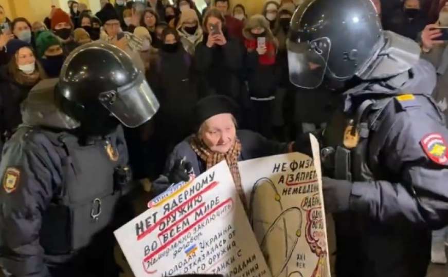 Preživjela opsadu Lenjingrada, a uhapsili je večeras na protestu zbog poziva na mir