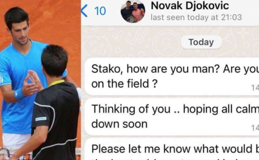 Đoković pisao ukrajinskom teniseru koji je na ratištu: "Brate daj mi adresu..."