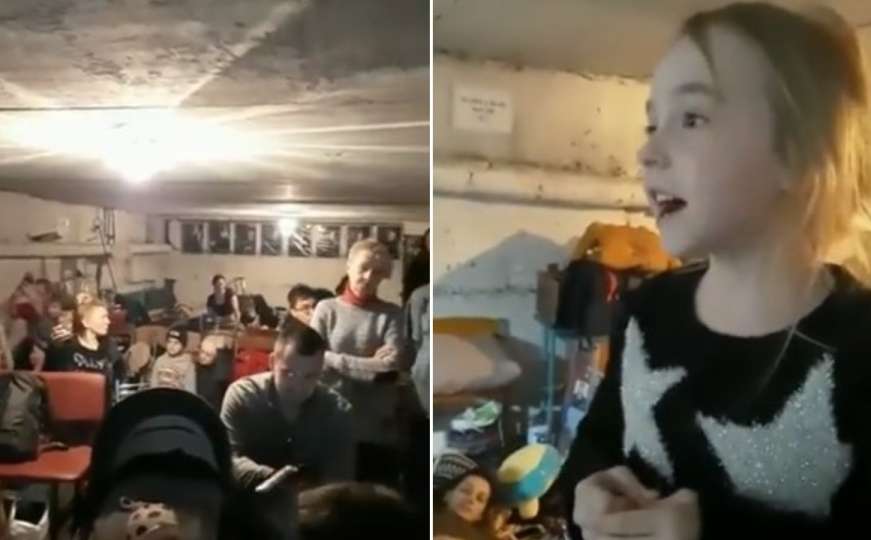 Ukrajinska djevojčica u skloništu otpjevala poznatu pjesmu za djecu, sve oduševila