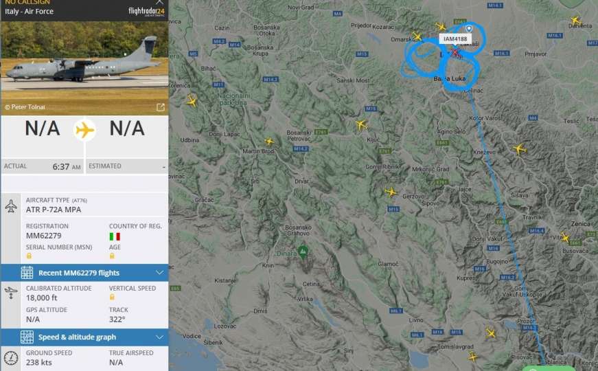 NATO pojačao aktivnosti u BiH: Avion italijanske vojske kruži iznad Banje Luke