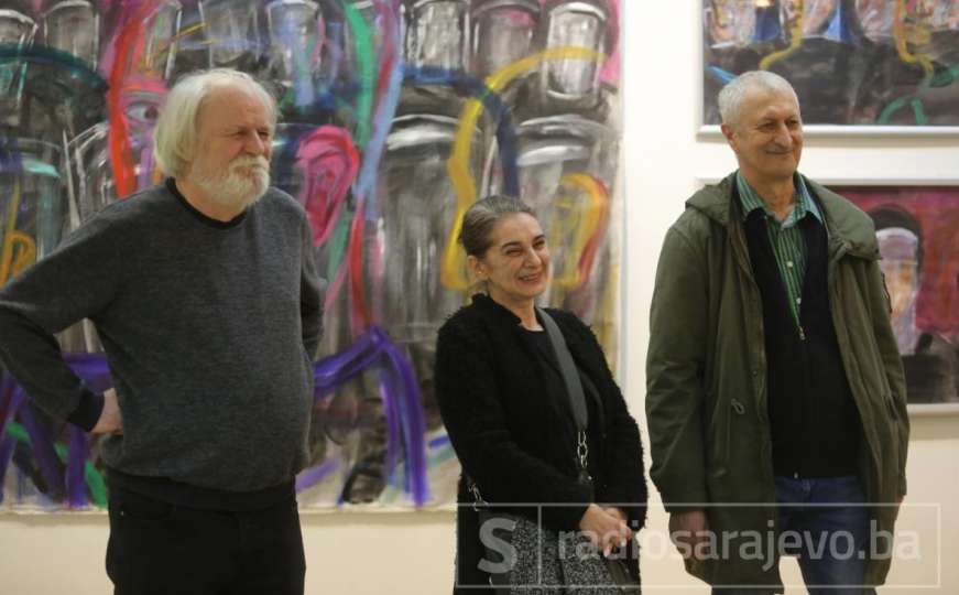 Tatjana Milaković, Nusret Pašić i Fikret Libovac u Umjetničkoj galeriji BIH 