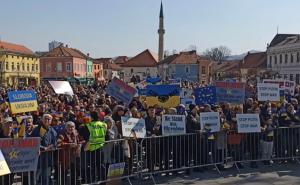 Održan skup podrške u Tuzli: "Boli nas patnja naroda u Ukrajini"