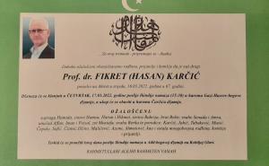 Danas dženaza prof. dr. Fikretu Karčiću: Bio je istinski junak našeg doba